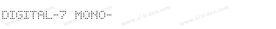 Digital-7 Mono字体转换